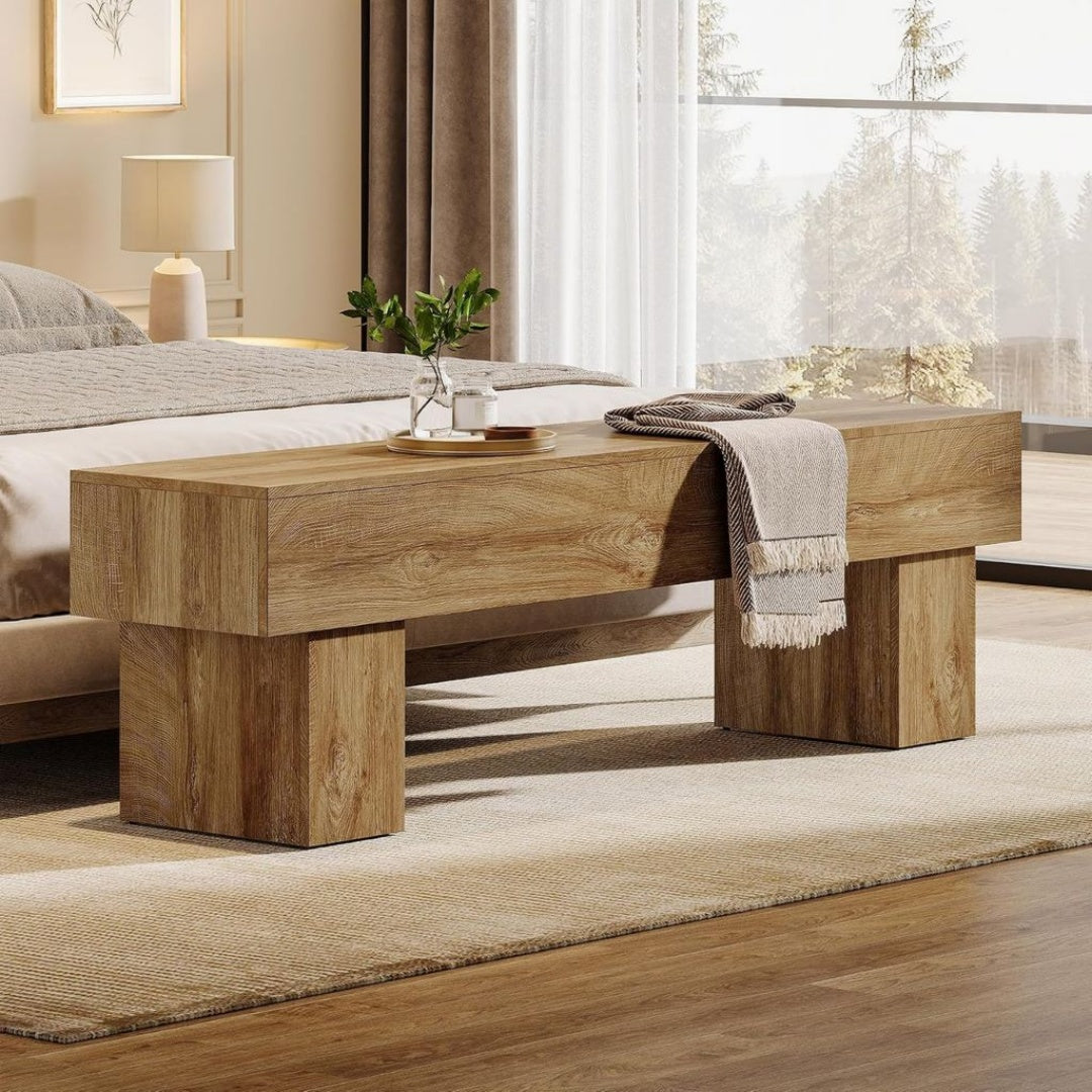 Table en Bois d'Ingenierie, Finition Marron
