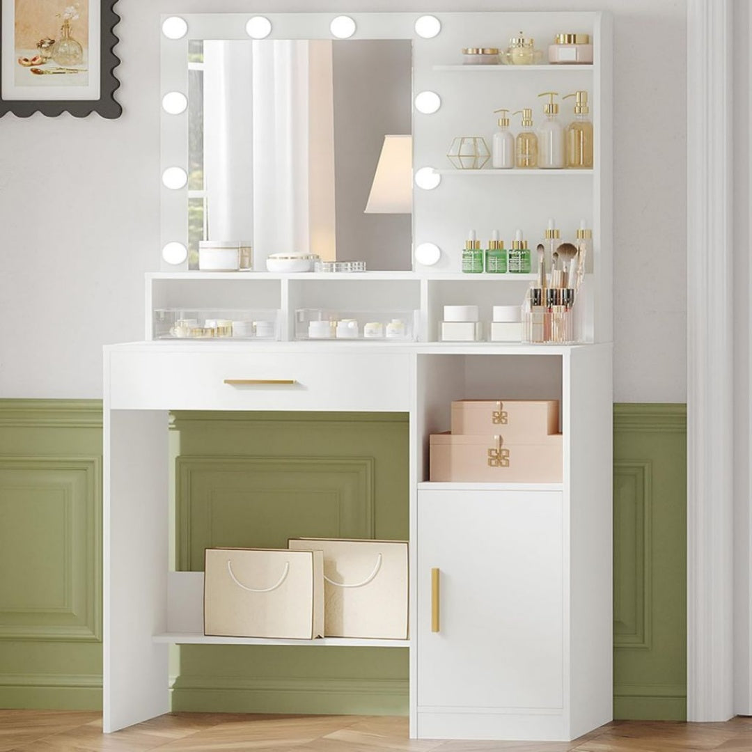 Table Blanc en Panneau d'Agglomere