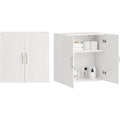 Armoire Suspendue Murale en MDF, Finition Blanc