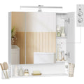 Armoire de Salle de Bain en Panneau d'Agglomere, Finition Blanc