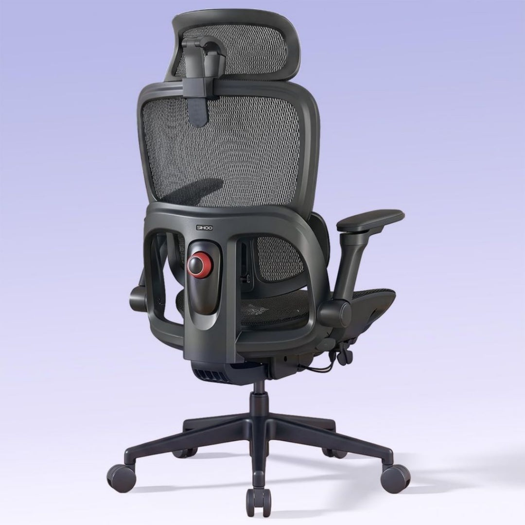 Fauteuil de Bureau Ergonomique – Acier, Noir