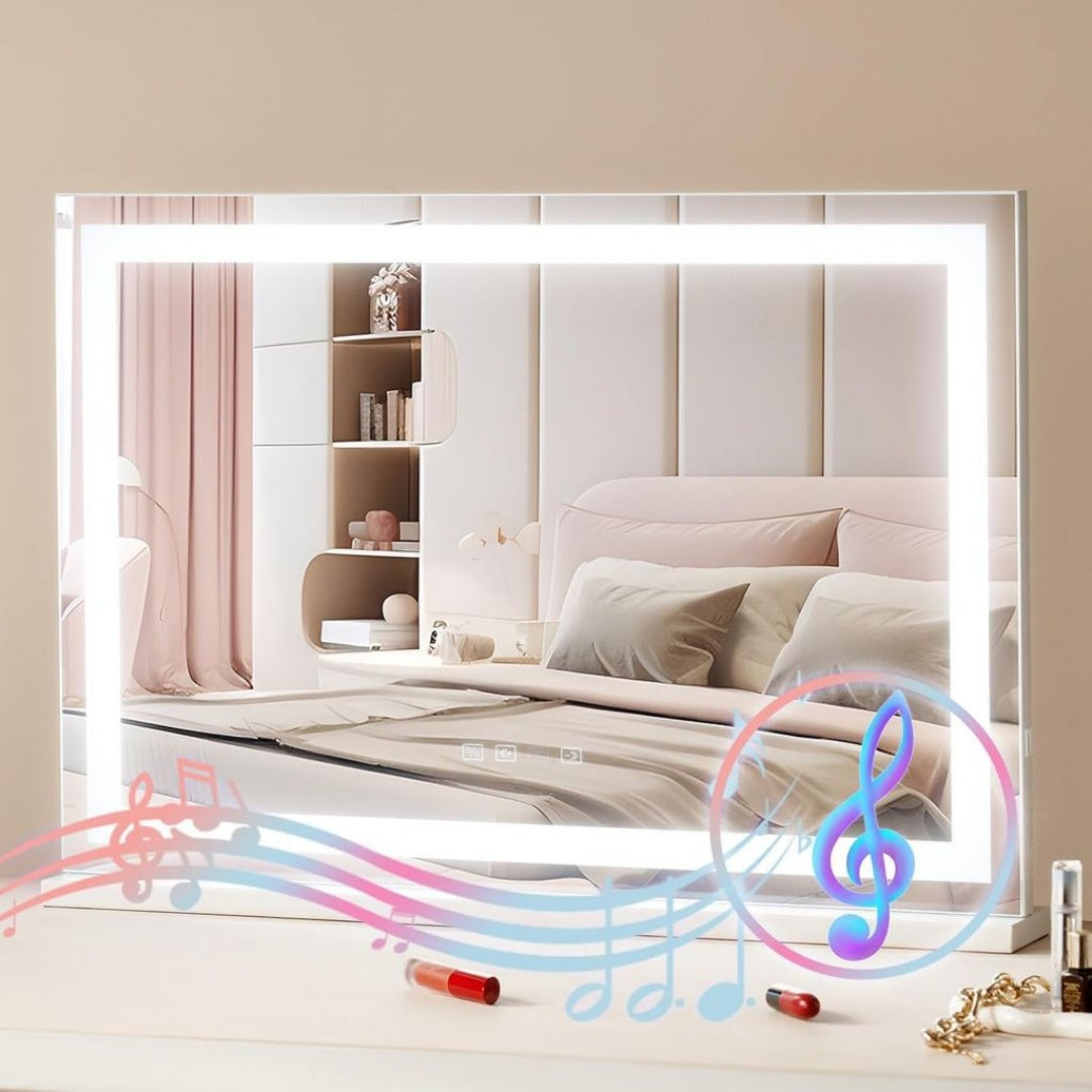 Miroir en Acier, Finition Rouge