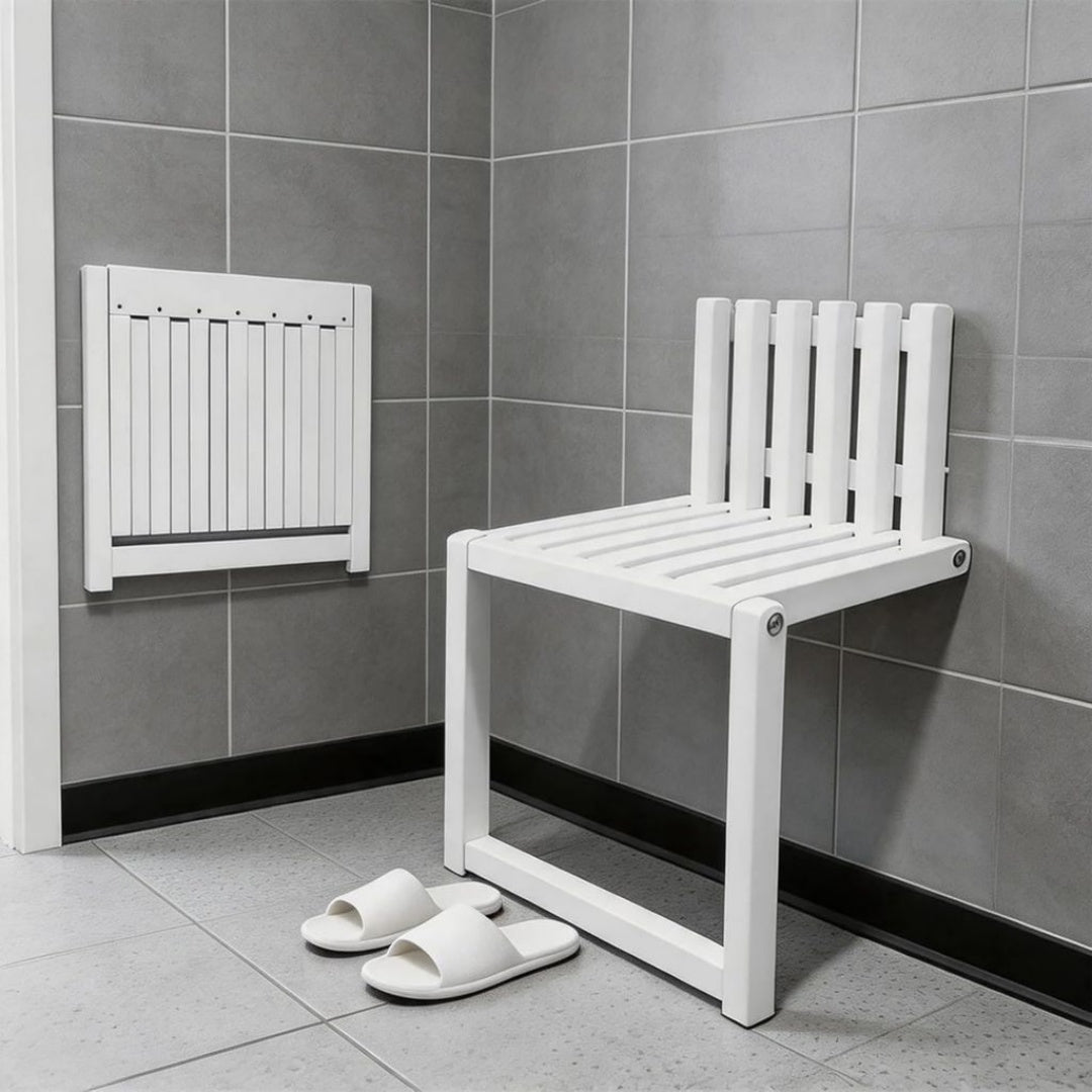 Chaise Pliante Blanc en Bois Massif